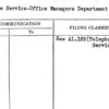 Teletype Service-Office Managers Department