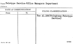 Teletype Service-Office Managers Department