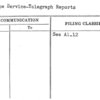 Teletype Service-Telegraph Reports