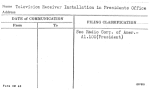 Television Receiver Installation in Presidents Office
