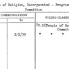 Temple of Religion, Incorporated - Program Executive Committee