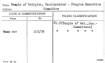 Temple of Religion, Incorporated - Program Executive Committee