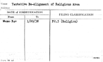 Tentative Re-Alignment of Religious Area
