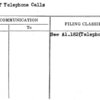 Test of Telephone Calls