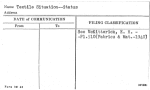 Textile Situation--Status