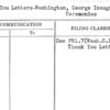 Thank You Letters-Washington, George Inaugural Ceremonies