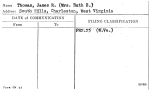 Thomas, James R. (Mrs. Ruth B.)