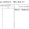 Thompson, Clifford F. (Mrs. Mary S.)