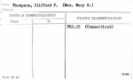 Thompson, Clifford F. (Mrs. Mary S.)