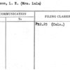 Thompson, L.E. (Mrs. Lula)