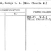 Thomson, George L.A. (Mrs. Claudia M.)