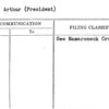 Thorne, Arthur (President)