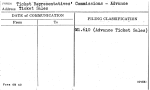 Ticket Representatives' Commissions - Advance Ticket Sales