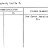 Tillinghast, Leslie F.