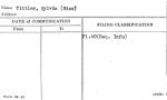 Tittler, Sylvia (Miss)
