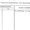 Town of Tomorrow-Organization and Operating Plan