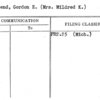 Townsend, Gordon E. (Mrs. Mildred K.)