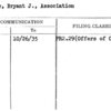 Tracy, Bryant J., Association