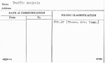 Traffic Analysis