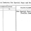 Traffics Contacts for Special Days and Events