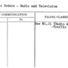 Traffic Orders - Radio and Television