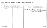 Traffic Orders - Radio and Television