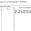 Train Service on Washington's Birthday