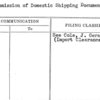 Transmission of Domestic Shipping Documents