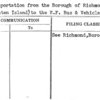 Transportation from the Borough of Richmond (Staten Island) to the W.F. Bus & Vehicle Routing