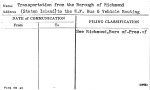 Transportation from the Borough of Richmond (Staten Island) to the W.F. Bus & Vehicle Routing