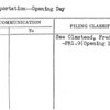 Transportation--Opening Day
