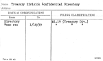Treasury Division Confidential Directory