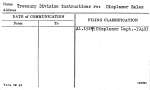 Treasury Division Instructions re: Displamor Sales