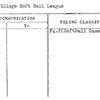 Tri-Village Soft Ball League