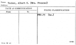 Tucker, Albert S. (Mrs. Frances)