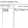Tuesday Lecture Luncheon Club