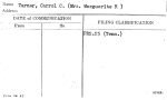 Turner, Carrol C. (Mrs. Marguerite R)