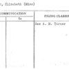 Turner, Elizabeth (Miss)