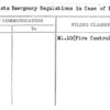 Typists Emergency Regulations in Case of Fire