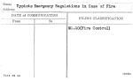 Typists Emergency Regulations in Case of Fire
