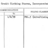 Uneeda Credit Clothing Stores, Incorporated