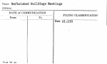 Unfinished Buildings Meetings