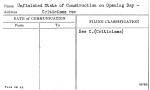 Unfinished State of Construction on Opening Day - Criticisms re: