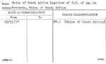 Union of South Africa Legation of U.S. of Am.-in Pretoria