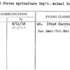 United States Agriculture Dep't.-Animal Industry Bureau