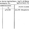 United States Agriculture, dep't of-Bureau of Agricultural Economics
