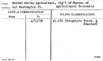 United States Agriculture, dep't of-Bureau of Agricultural Economics