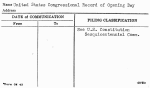 United States Congressional Record of Opening Day