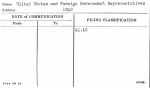 United States and Foreign Government Representatives 1940