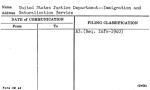 United States Justice Department--Immigration and Naturalization Service